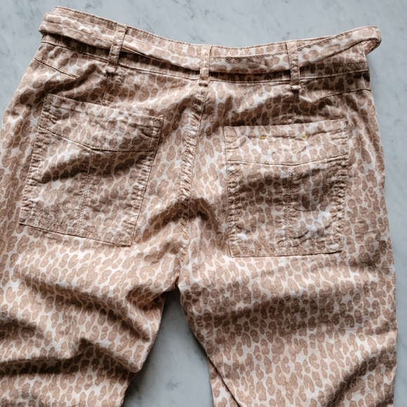Anthro The Wanderer Pant Chino Leopard Print 25 - Picture 6 of 7